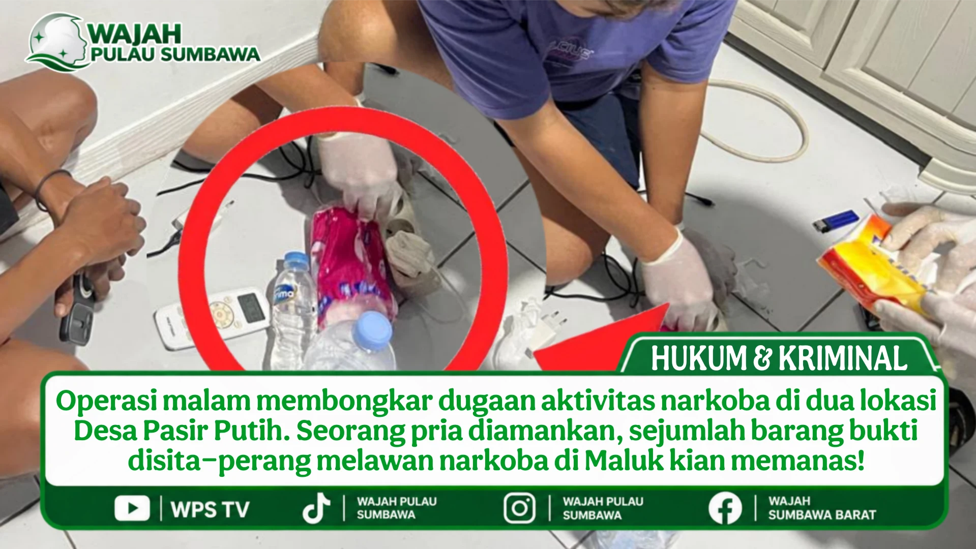 Maluk Kembali Diguncang! Polisi Gerebek Lokasi Dugaan Sarang Narkoba, Sabu 5,14 Gram Disita